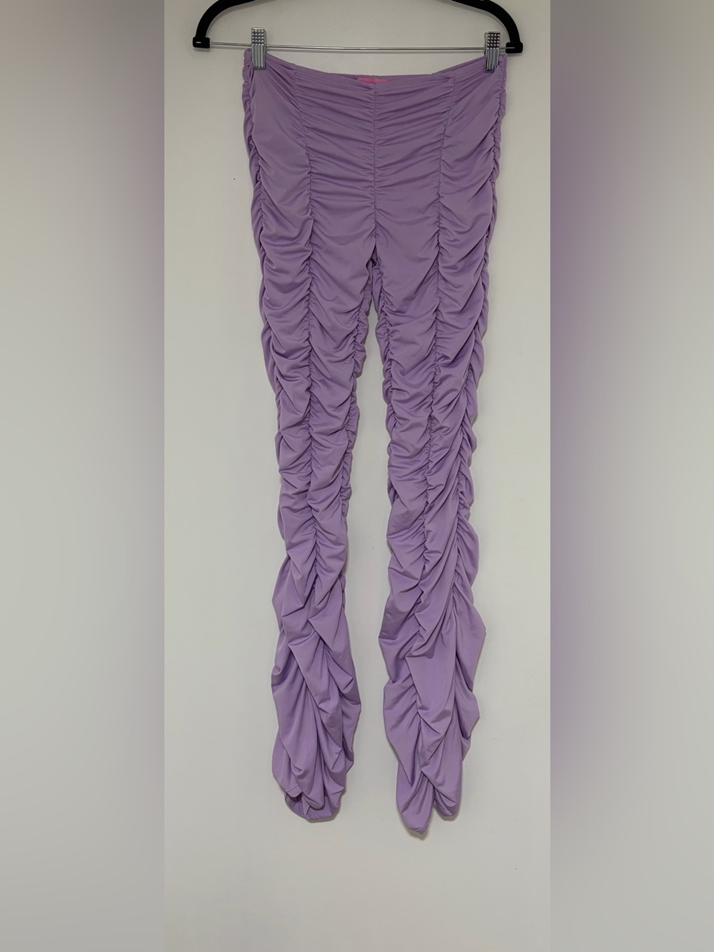 Dolls Kill Sugar Thrillz Purple Ruched Lasso Babe Flare Pants Size Medium